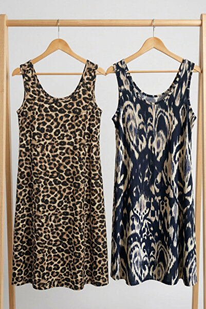 EFFE 2-Piece A-Line Comfortable Dress with Drapey Thick Straps