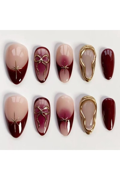 Violet nails Bordo fiyonk