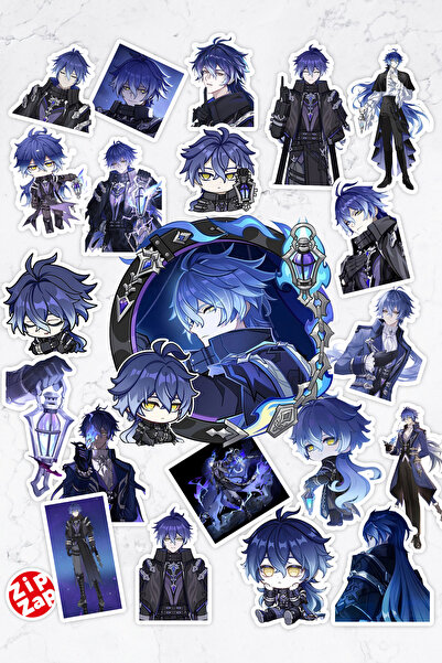 ZipZap Πακέτο αυτοκόλλητων αυτοκόλλητων φύλλων Flins Genshin Impact για τηλέφ...