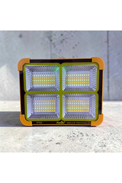 urzsmell 200w 6400k Taşınabilir Şarjlı Solar Projektör Solar Panel, Ip55 Su G...