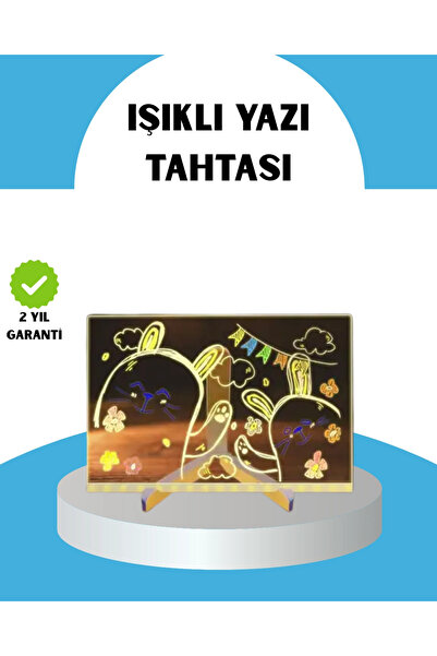 pamukia Silinebilir LED Mesaj Tahtası 7 Renkli Kalem Dahil