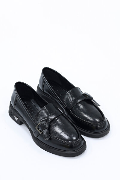 kajal ayakkabı İNT 4076 Κλασικό Loafer με Λεπτομέρεια Κορδέλας