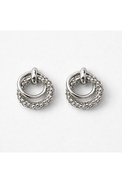 Twinssis Accessories أقراط دائرية مزدوجة من ماركة مشهورة