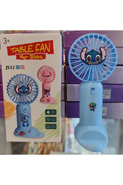ada çanta kırtasiye karakter figürlü Mavi şarjlı el fanı / vantilatör 15cm AD...