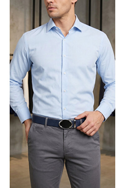 derikem Αυτόματη πόρπη χωρίς τρύπες, 100% γνήσιο δέρμα βουβάλου, κλασική ανδρ...