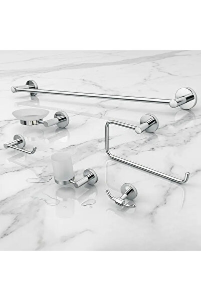 Herum Σετ αξεσουάρ μπάνιου, από ορείχαλκο, κρεμάστρα πετσετών, θήκη χαρτιού υ...
