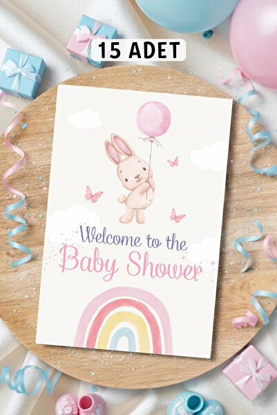 Metranya Baby Shower Masa Kartı, 15 Adet Bebeğe Konsept Hediyelik Kız mı Erke...
