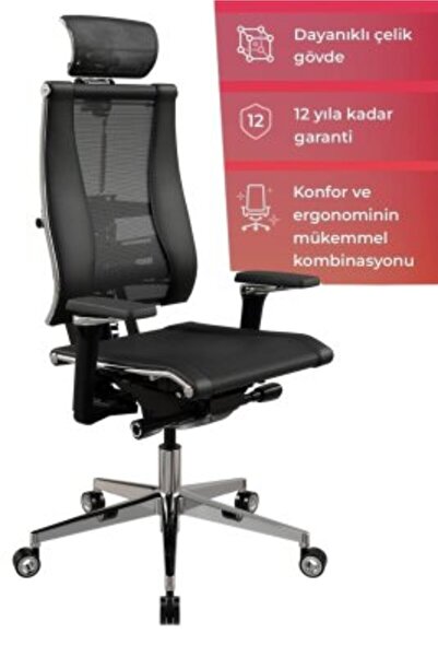 Atom Ofis YOGA 4D DERİ VE FİLELİ YÖNETİCİ ÇALIŞMA KOLTUĞU