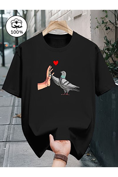 yiou trendy clothing قميص قطني 100% بطباعة الثيران - تي شيرت صيفي كاجوال بأكم...