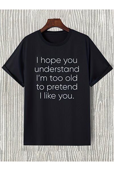 yiou trendy clothing Men's Casual Slightly Stretch "Pretend I Like You" Graph...