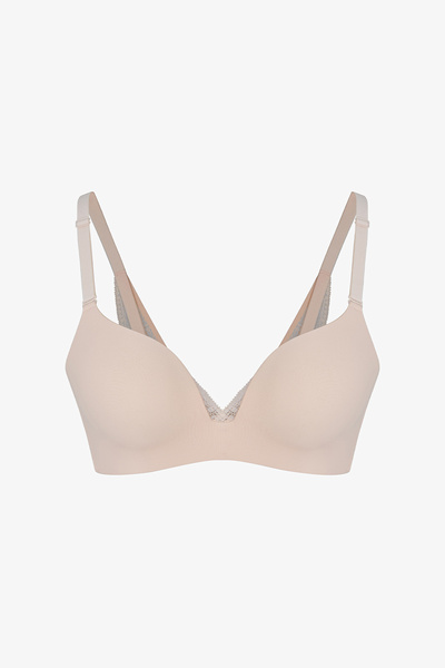 Penti Κρεμ Ροζ Σουτιέν Eliza Push Up με Υποστήριξη