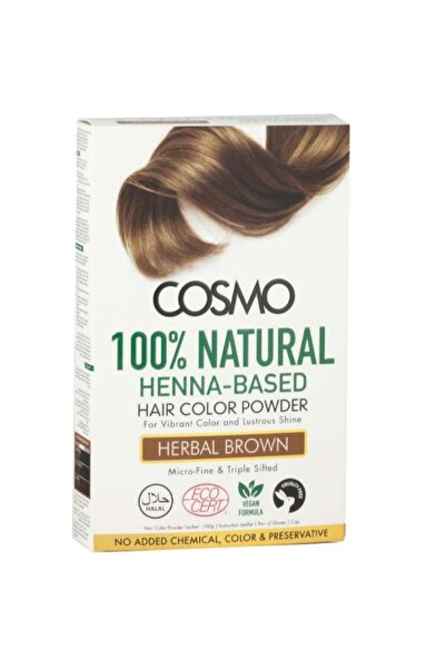Cosmo مسحوق حناء 100 بني عشبي