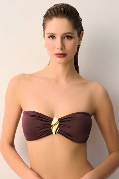 SUWEN Strapless Bikini Top with Stary Accessories