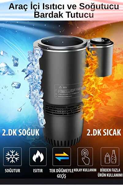 Shopura Araç Içi Su Isıtıcı Soğutucu Termos Mug Kupa Araba Oto Çay Kahve Maki...