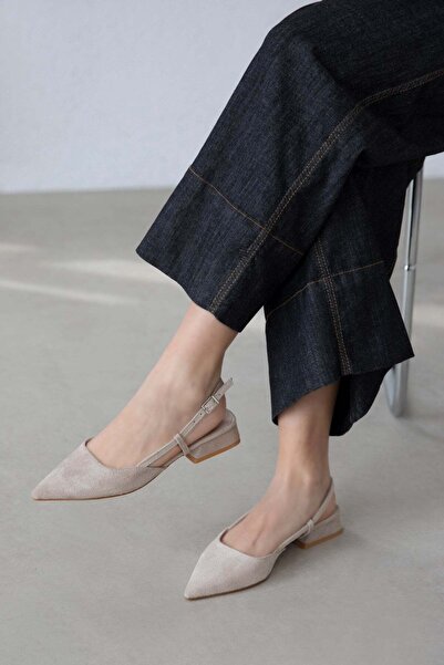 STRASWANS Chrest Γυναικεία Παπούτσια Σουέντ με Τακούνι Μπεζ