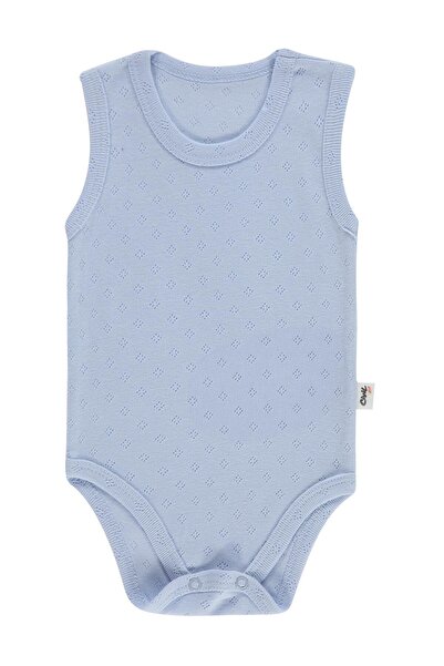 Civil Baby Jacquard 3-36 luni cu închidere cu capse - Albastru