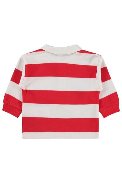 Civil Baby Çizgili 6-18 Ay Sweatshirt - Kırmızı