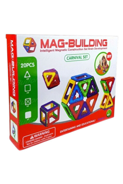 Krista Mag Blocks παιχνίδι κατασκευών STEM, με 20 μαγνητικά κομμάτια