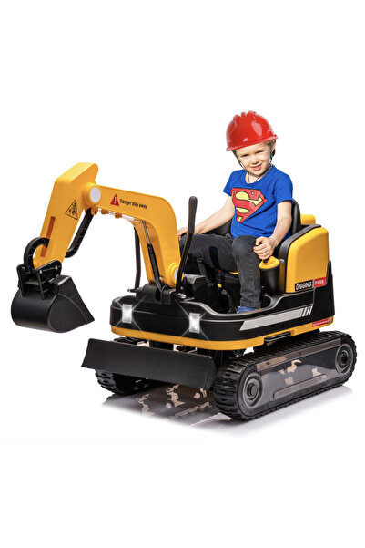 CWT Κίτρινο DLS-X7 Ηλεκτρικό Μπουλντόζερ-Εκσκαφέας, 12V 12AH, τηλεχειριστήριο...