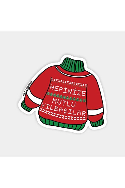 The Sticker Story. Happy New Year to You All Sweater Christmas Sticker