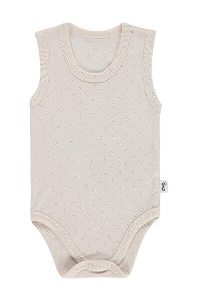 Civil Baby Jacquard 3-36 luni cu închidere cu capse - Ecru