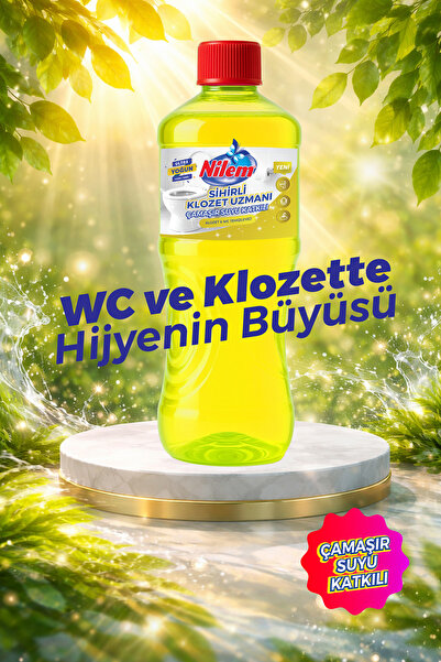 Nilem Sihirli Klozet Uzmanı Çamaşır Suyu Katkılı 1 L