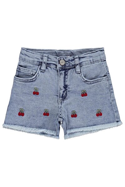Civil Girls Σορτς με κέντημα κεράσια για 2-5 ετών - Μπλε