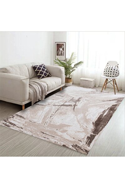 RONAS Modern Living Rug, Eliza 0931A Beige Rectangular Bedroom, 60x130 cm