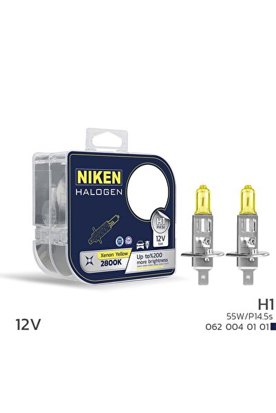 Niken H1 Sarı Işık Ampul 12V 55W P14.5s 2800K