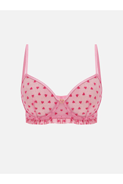 LC Waikiki Wired Non-Padded Heart Patterned T-Shirt Bra