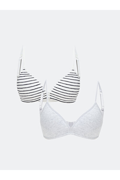 LC Waikiki Non-Wired Non-Padded Striped First Bra 2 Pack