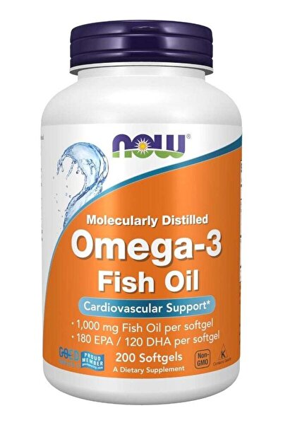 Now Foods Omega-3 Molecularly Distilled - 200 Softgels