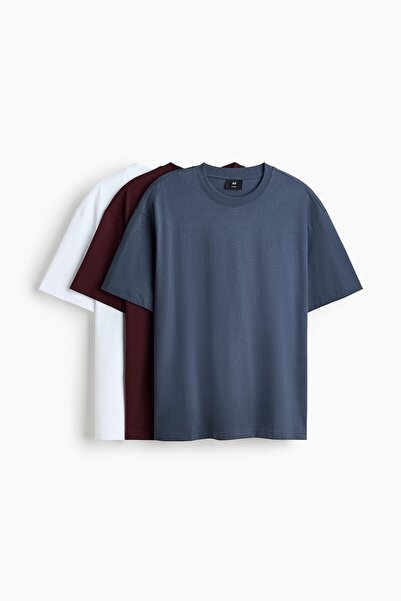 H&M 3'lü Tişört Relaxed Fit