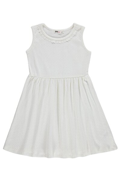 Civil Girls Φόρεμα με βολάν για 6-9 ετών - Εκρού