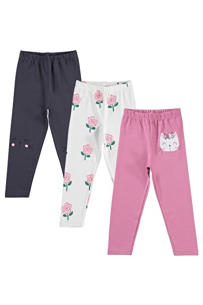 Civil Girls Σετ 3 τεμαχίων με στάμπα γάτας, κολάν για 2-5 ετών - Τυπικό