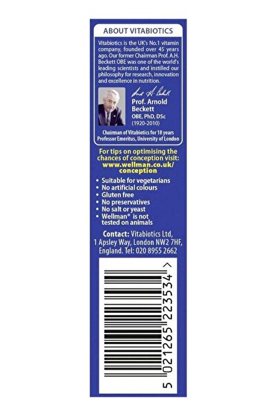 Vitabiotics Wellman Conception 30 Tablets