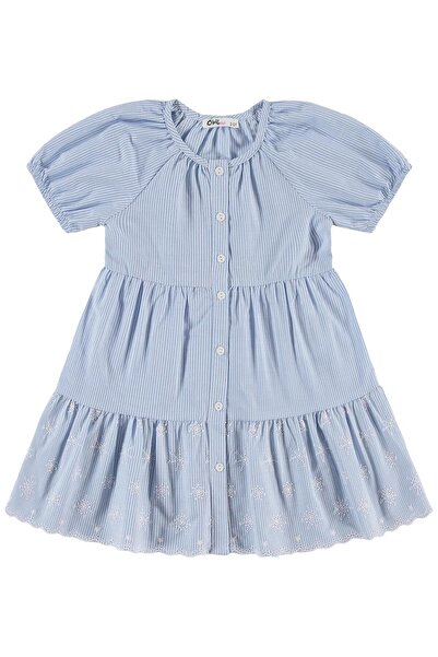 Civil Girls Ριγέ Φόρεμα για 2-5 Ετών - Μπλε