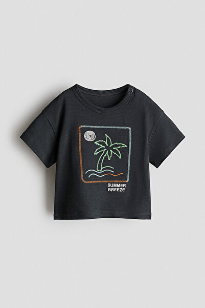 H&M Motif Detaylı Tişört