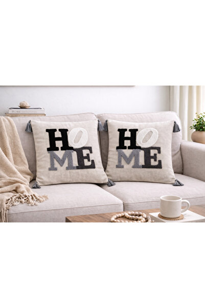 Home Modern Punch Embroidered 2-Piece Throw Pillow Cover 43X43 Decorative