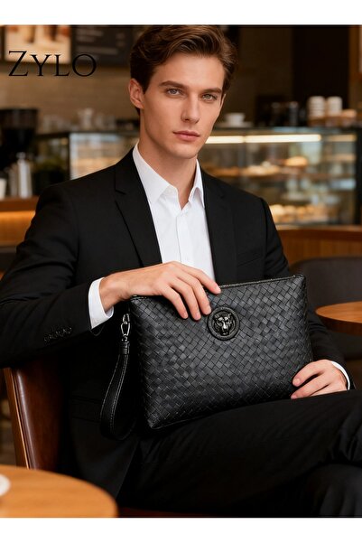 Zylo Business Handbag Receiving Clutch Wrist Bag Horizontal Commuting Bag Lar...