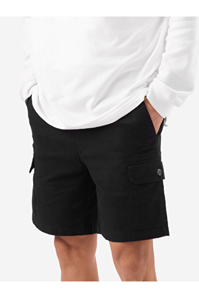 The Souled Store By Styli Men Black Cotton Cargo Shorts