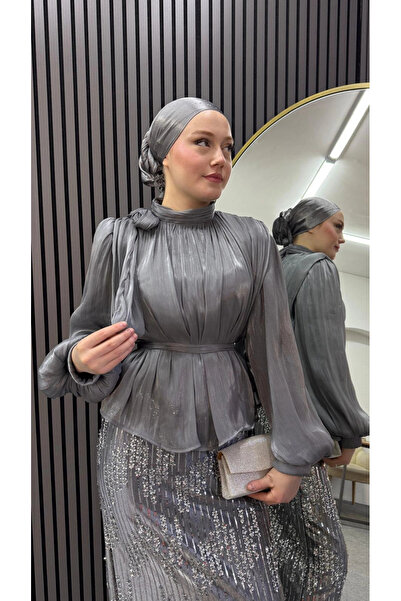 Butik Gri Alya Tesettür Takım Modelimiz