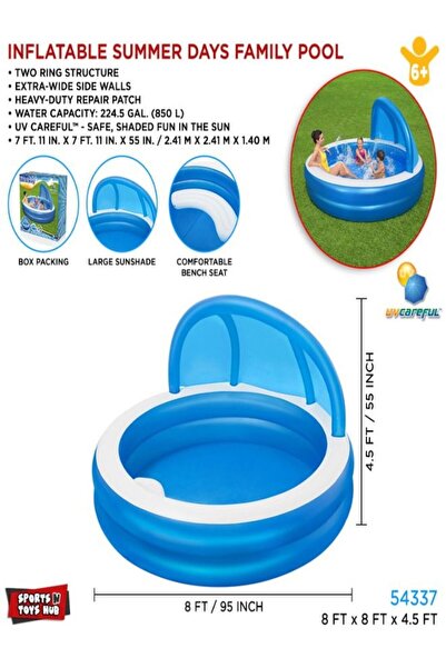 ACTEN Bestway Summer Days Family Pool 241X 2.41X140Cm 26-54337