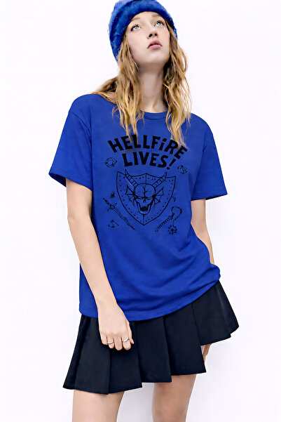 ArtYus Μπλουζάκι Stranger Things Hellfire με στάμπα, Unisex, Oversize – Βαμβα...