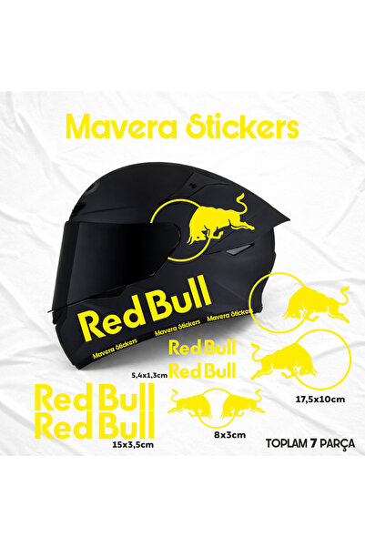 Mavera Stickers Kask İçin Boğa Sponsor Seti 7 Parça