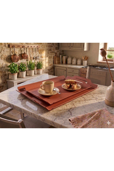ECOSTAR FoldingLife 2 Li (38x23CM,30x19CM)Çay-Kahve-Sunum Tepsi Seti Fold-2ST...