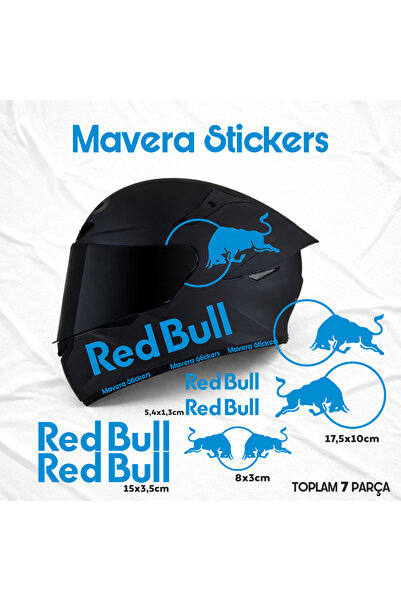 Mavera Stickers Kask İçin Boğa Sponsor Seti 7 Parça