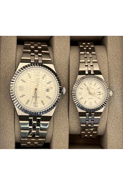 SHADOW Luxury Couple Watch Set - Matching Stainless Steel Quartz Wristwatches...