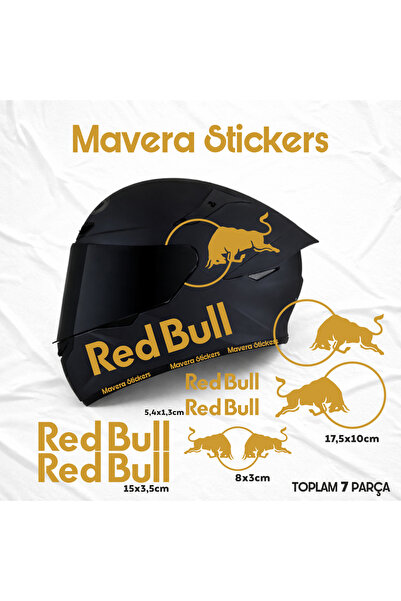 Mavera Stickers Kask İçin Boğa Sponsor Seti 7 Parça