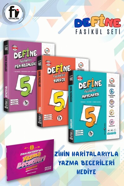 Özgün Yayınları Fi Yayınları 5.Sınıf Define Matematik Fasikül - Türkçe Fasikü...